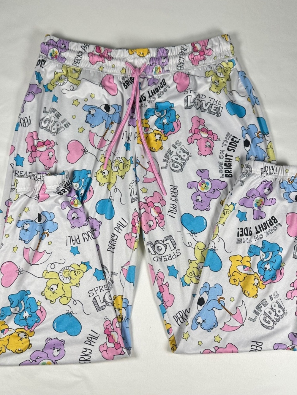 Care Bears Look on the Bright Side Life is Gr8 Pajama Jogger Pant Women's Size L